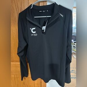 NWT! UNRL Celsius Branded Black Men's 3/4 Zip-Up Sweater